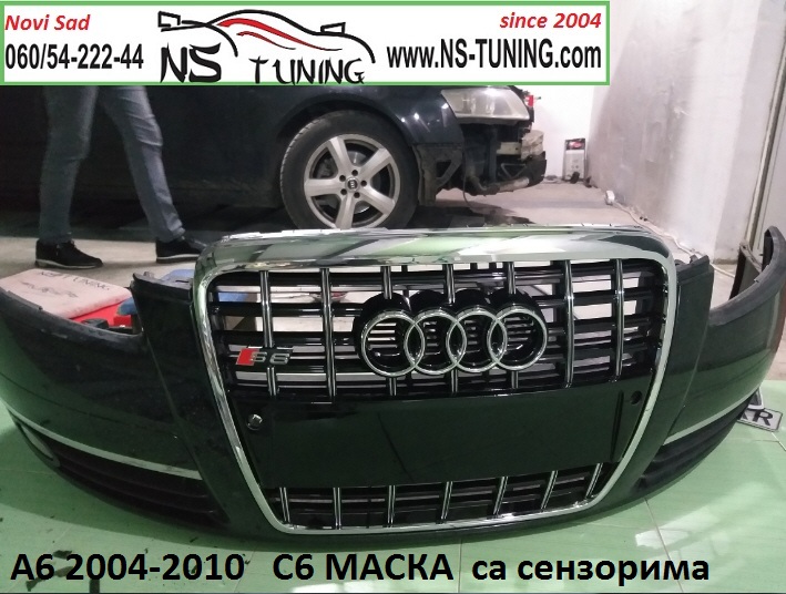 audi a6 c6 prednja maska s6 branik pcd ugradnja novi sad tuning auto servis beograd